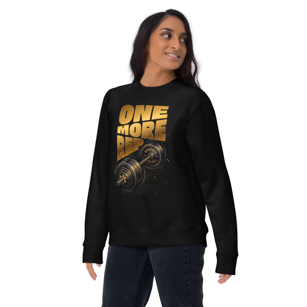 Suéter negro One More Rep Barbell Typography lifestyle mujer