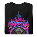 Suéter negro Spirit Stay Hungry Stay Humble Plate doblado