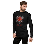 Suéter negro Barbell Real Love Angels Emblem lateral izquierdo