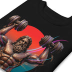 Suéter negro Heavy Lifting Statue Gym doblado zoom