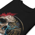 Suéter negro Skull 45 LBS Gym Plate Emblem doblado zoom