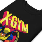 Claws Out Squad en suéter de gym Gymbros — detalle del estampado en zoom
