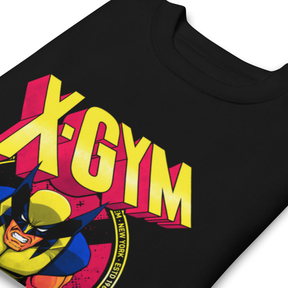 Claws Out Squad en suéter de gym Gymbros — detalle del estampado en zoom