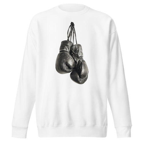 Boxing Gloves Hanging Classic en suéter de gym Gymbros — diseño al frente