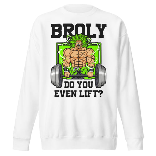 Broly Do You Even Lift Gym en suéter de gym Gymbros — diseño al frente