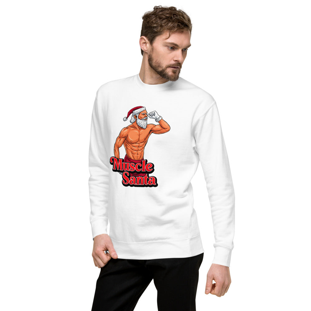 Flex Mode Santa en suéter de gym Gymbros — vista lateral izquierda
