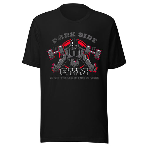 Darth Vader Dark Side Gym en playera de gym Gymbros — diseño al frente