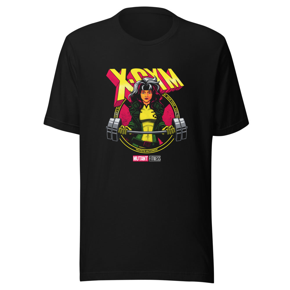 Rebel Squad en playera de gym Gymbros — diseño al frente en detalle