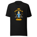 I Am Gym Legend en playera de gym Gymbros — diseño al frente en detalle