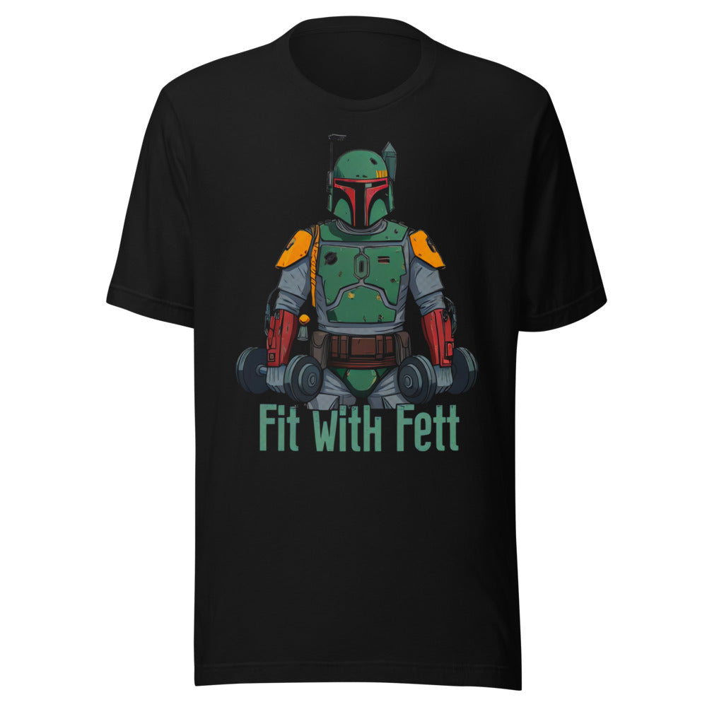 Bounty Fitness en playera de gym Gymbros — diseño al frente en detalle