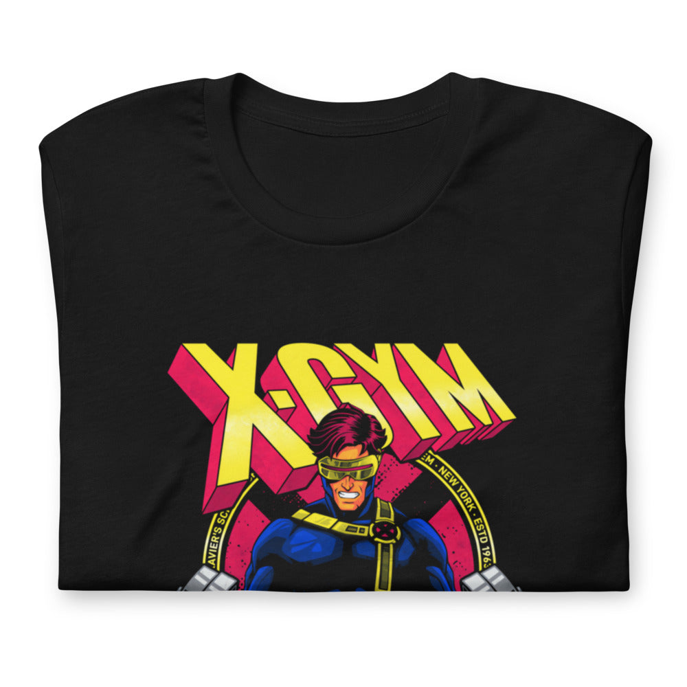Optic Squad en playera de gym Gymbros — doblada mostrando el estampado