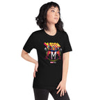 Metal Master Squad en playera de gym Gymbros — modelo femenina usándola