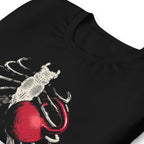 Ribcage Kettlebell en playera de gym Gymbros — detalle del estampado en zoom
