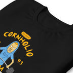 I Am Gym Legend en playera de gym Gymbros — detalle del estampado en zoom