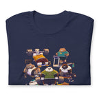 Gym Bears Club en playera de gym Gymbros — doblada mostrando el estampado