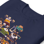 Gym Bears Club en playera de gym Gymbros — detalle del estampado en zoom