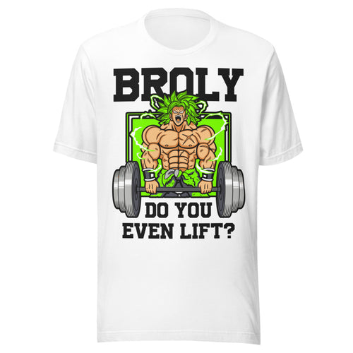 Broly Do You Even Lift Gym en playera de gym Gymbros — diseño al frente